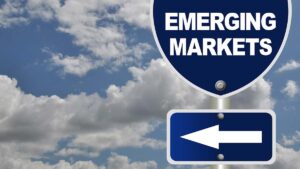 Emerging markets road sign