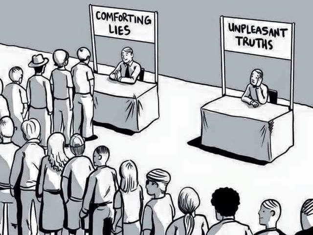 Comforting lies versus unpleasant truths